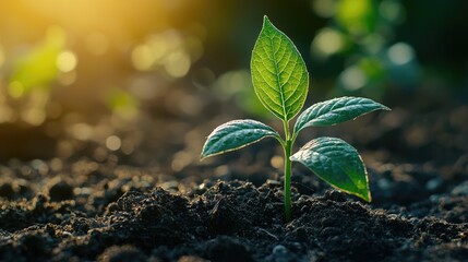 A Seedling Emerging from the Soil: New Growth, Hope, and the Promise of Spring