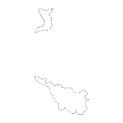 Bremen state blank outline map