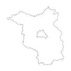 Brandenburg state blank outline map