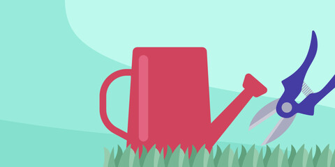 illustration of a watering can