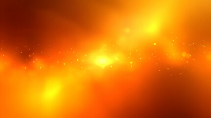 Obraz premium Abstract Orange and Yellow Background Creates a Warm and Radiant Atmosphere with Glowing Particles