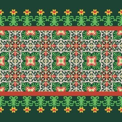 Geometric Ethnic Oriental Ikat Seamless Pattern Traditional Design for Background, Carpet, Wallpaper, Clothing, Wrapping, Batik, Fabric, Kebaya, Ceramic, JPEG Illustration. Embroidery Style.