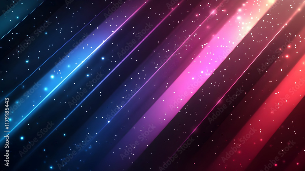 Poster abstract background with diagonal light beams and particles creates stunning visuals