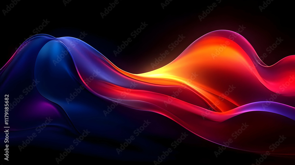 Poster abstract background flows with vibrant colors, creating a dynamic and modern design