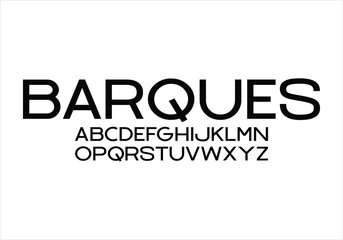 Barques font for logo and headline. Isolated vector typeset