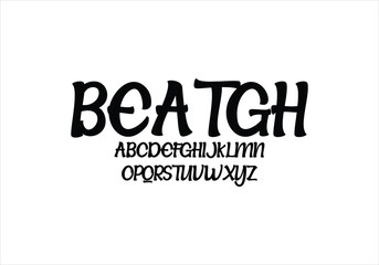 Beatgh font for logo and headline. Isolated vector typeset