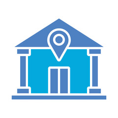 Obraz premium Bank Location Icon