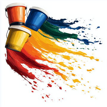 malfabren, bunt, colour, color, malfarbe, kinder, schulmalfarbe, anmalen, anstreichen, farbpinsel, kunst, farbe, anstrich, anstreicher, wasser, dose, tool, vektor, design, flasche, auffassung, platsch