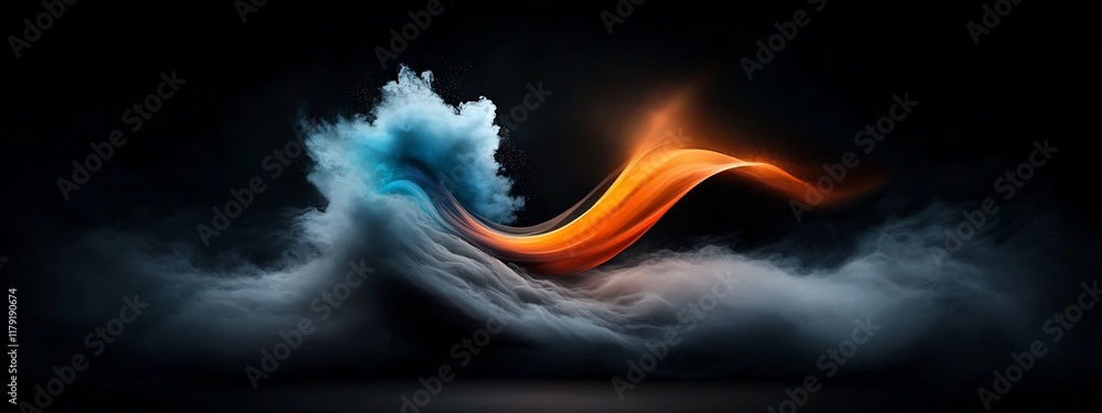 Poster captivating depicting the dynamic behavior of a wave packet as it undergoes reflection refraction an