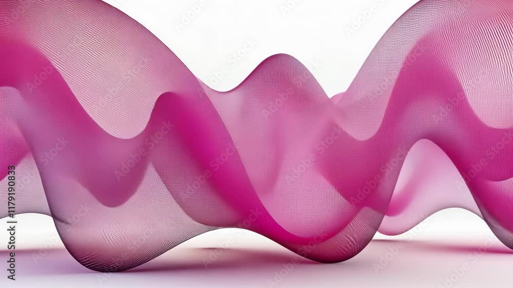 Poster colorful layers of translucent fabric create a mesmerizing wave pattern in a bright setting