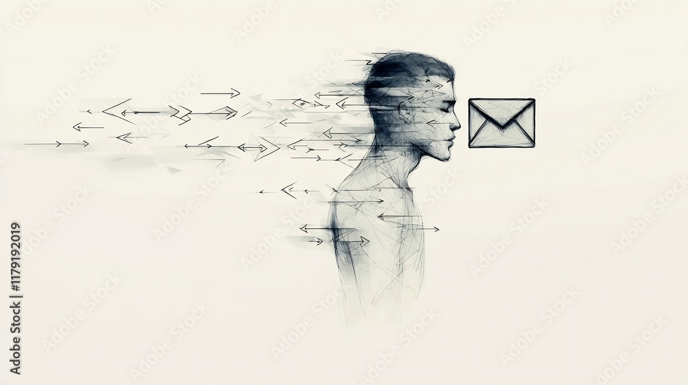 Poster conceptual depicting worldwide online connectivity and digital communication featuring a freehand dr