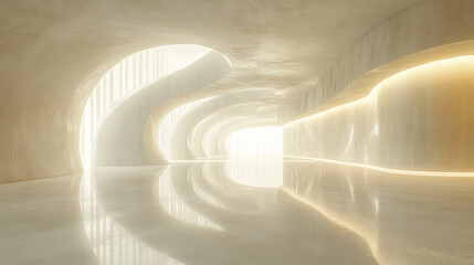 Obraz premium Jasne abstrakcyjne wnętrze, tło dla projektu, wizualizacja generative ai 