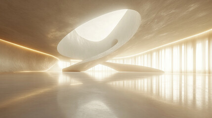 Obraz premium Jasne abstrakcyjne wnętrze, tło dla projektu, wizualizacja generative ai 