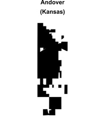 Andover (Kansas) blank outline map