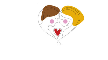 Minimalistic One-Line Love: A Heartfelt Valentine’s Connection