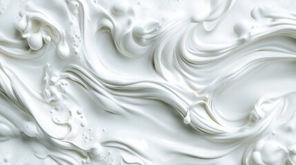 Fototapeta premium Abstract Swirling White Cream Texture Background Image