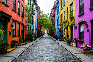 Colorful Street Illustration