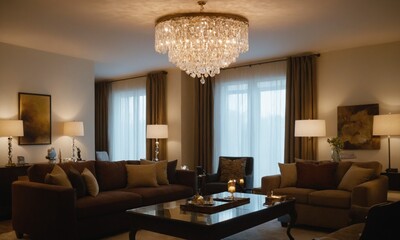 Fototapeta premium 화려한 조명 인테리어 너무이쁘다