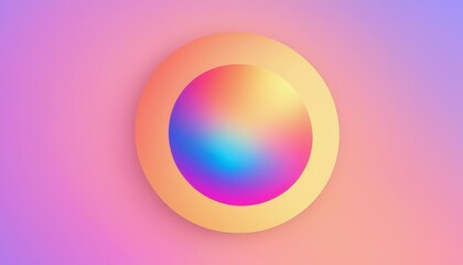 Obraz premium Colorful Circular Abstract Design with Gradient Hues and Soft Background for Creative Projects