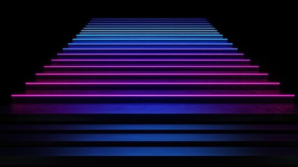 Neon Steps to Infinity: A Futuristic Vision