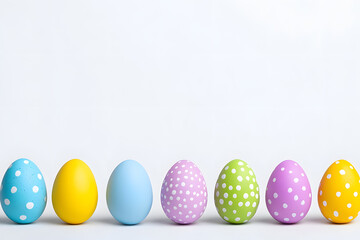 Obraz premium Colorful easter eggs collection isolated on white background