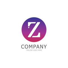 z letter logo template vector icon