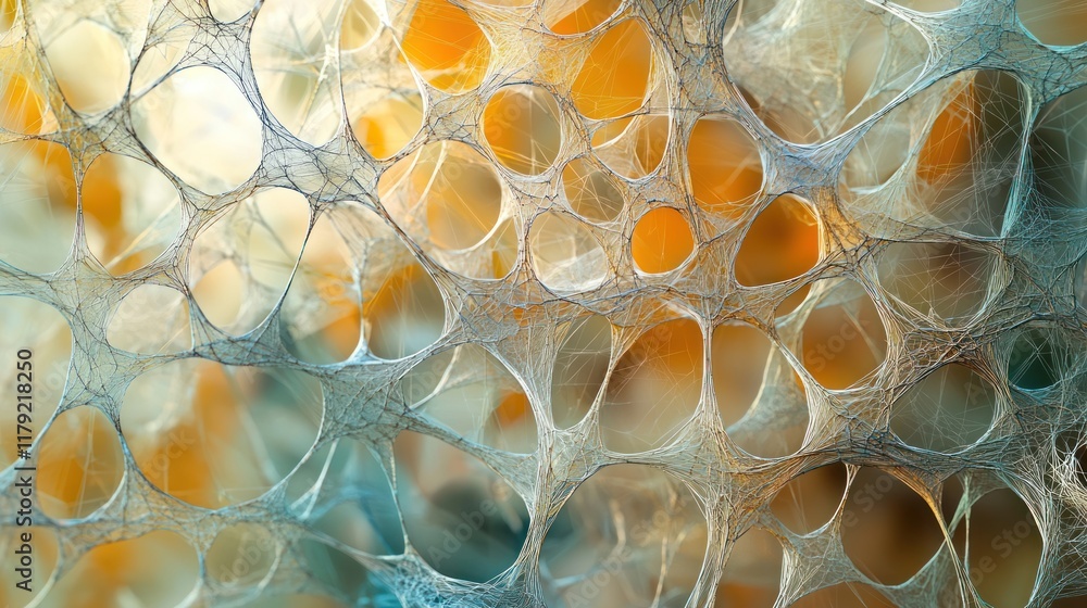 Poster abstract network: intricate web of interconnected nodes