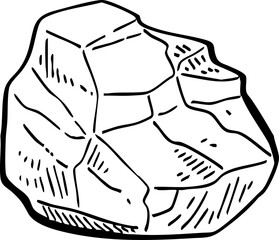 hand drawn vector of stone illustration.
