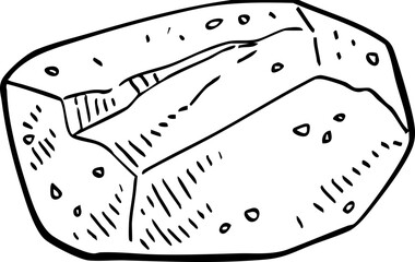 hand drawn vector of stone illustration.