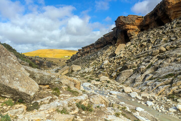 Rocky Mountains at Maktar Town, Tunisia