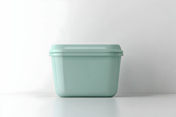 Plastic container mockup displayed on a clean white background