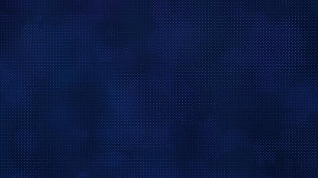 Dynamic Blue Halftone Grid on a Dark Background, Featuring Fluid Motion and Animated Pixelated Dots in a Futuristic Design