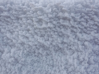 Close up of snow clumps