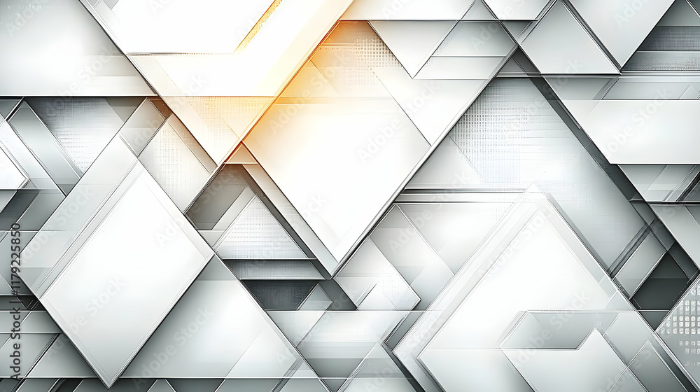 Aufkleber abstract background creates dynamic visual with overlapping geometric shapes and metallic accents