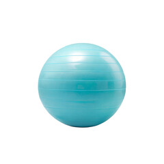 Aqua Blue Exercise Ball: A vibrant blue exercise ball, ready for a challenging workout or a...