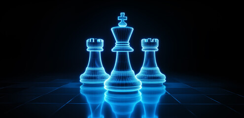 3D hologram chess pictures
