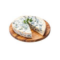Artisan Blue Cheese on Wooden Board 