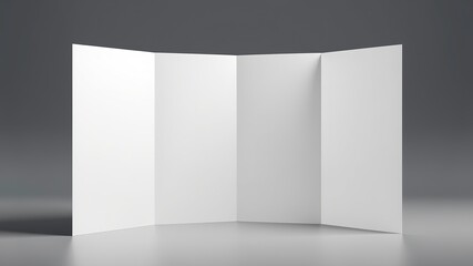 A4 Leaflet Design 3D Render - Modern Foldout Mockup
