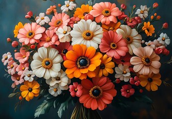 Colorful bouquet of mixed flowers


