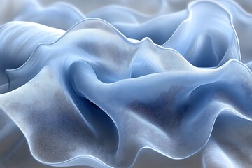 Abstract blue fabric waves. (1)