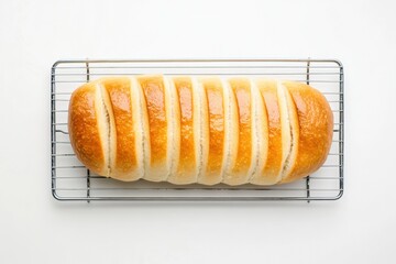 Golden Brown Homemade Canel Bread, Fresh from the Oven, Beautifully Score and Cooling on a Rack
