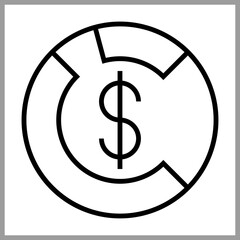 Obraz premium Asset Allocation icon Design