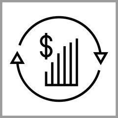 Investment Return icon Design