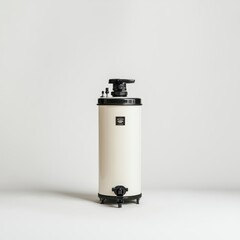 Vintage Cream Water Filter System on Light Background