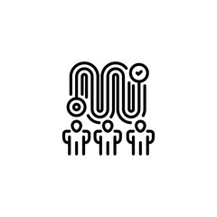 Project Team line icon. Universal creative premium symbol. Vector sign icon logo template. Vector illustration