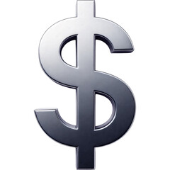 Obraz premium Gray Metallic Dollar Sign
