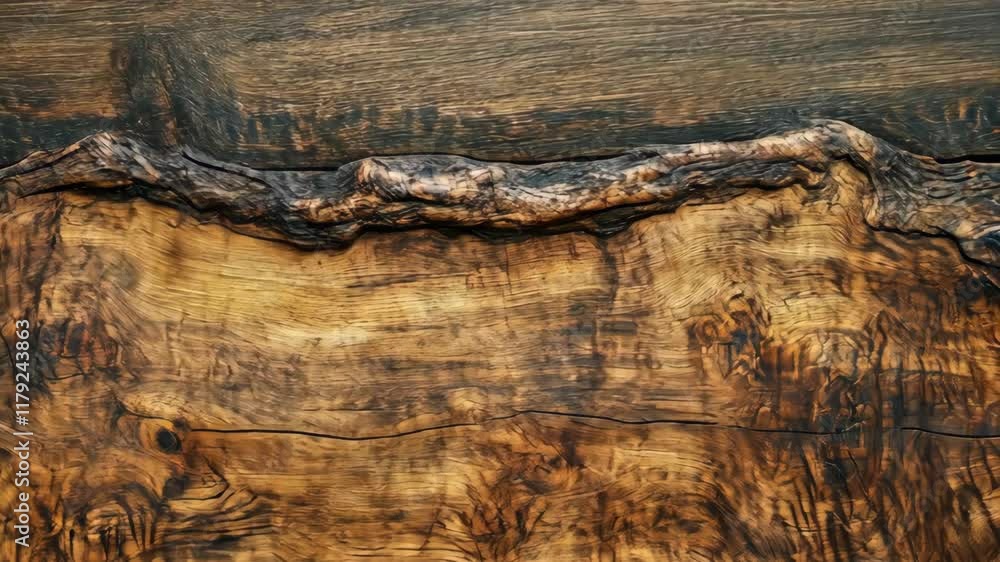 Poster detailed view of textured wooden surface showcasing natural patterns and color variations found in t