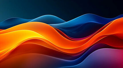 Abstract Colorful Waves Flowing Seamlessly in Vibrant Hues, Creating a Dynamic and Modern Background