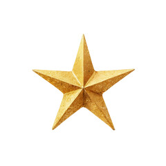 Obraz premium Golden Star Sparkle: A five-pointed gold star with a textured surface, perfect for adding a touch of festive elegance or symbolic representation. 