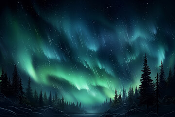 Fototapeta premium Awesome Capturing the Magic of the Aurora